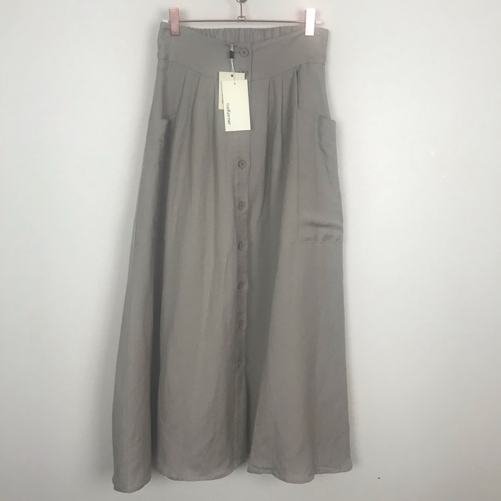 NWT The Korner Button Down Full Skirt Lined